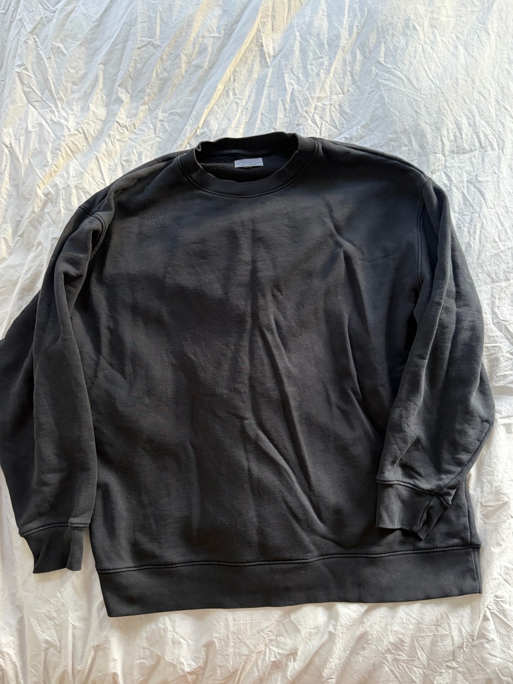 MATE the label Black Oversized Crewneck Sweater - XS/S